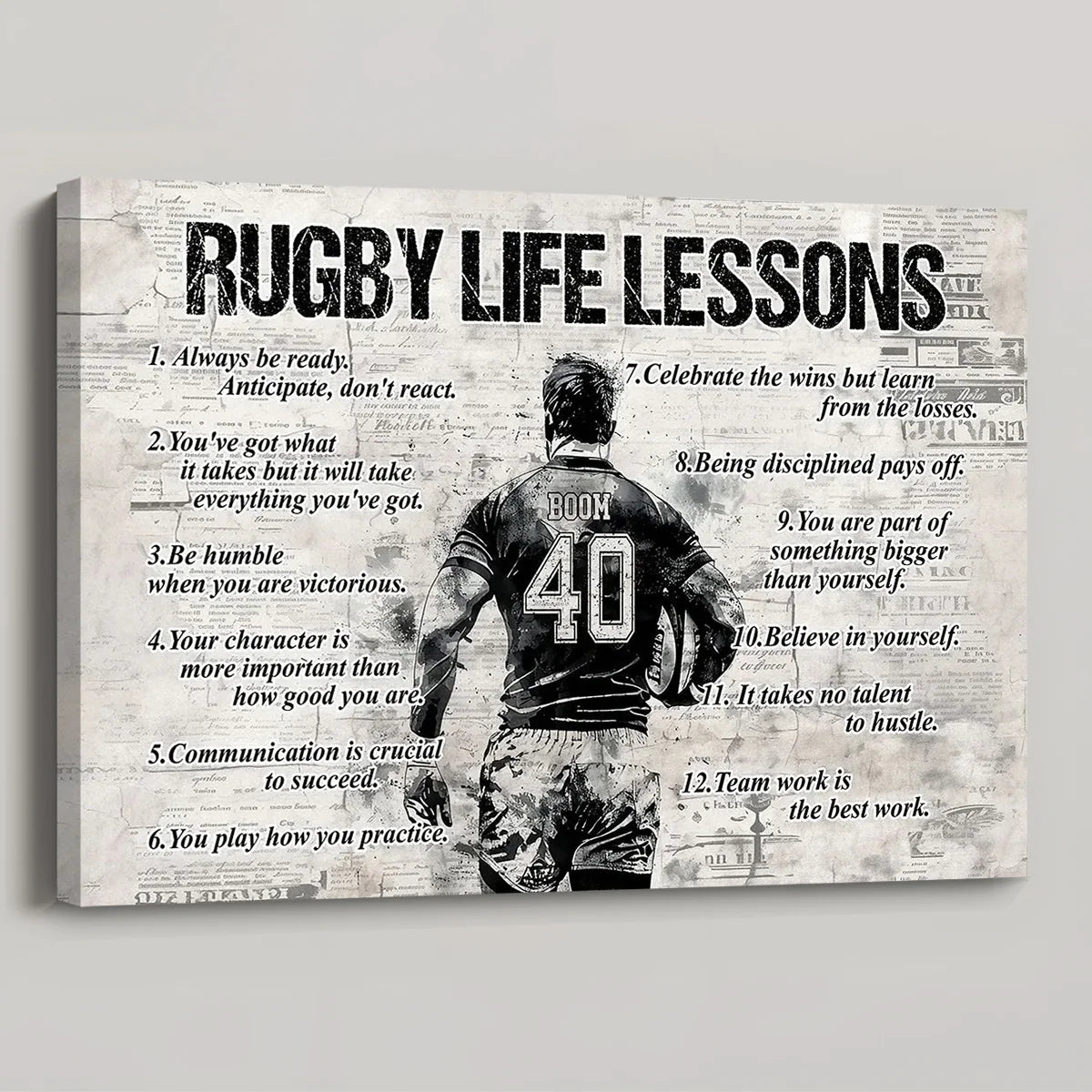 Rugby Life Lessons - Personalized Poster / Canvas