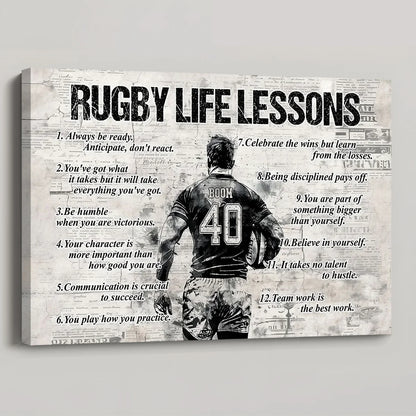 Rugby Life Lessons - Personalized Poster / Canvas