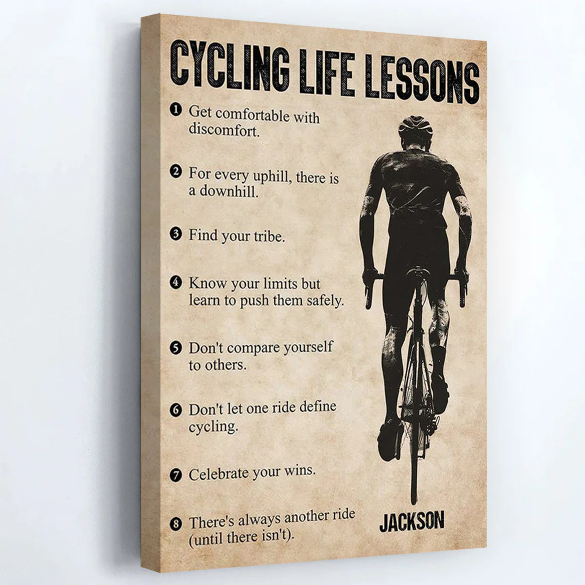Personalized Cycling Life Lessons Poster / Canvas - Custom Gift For Cycling Lovers