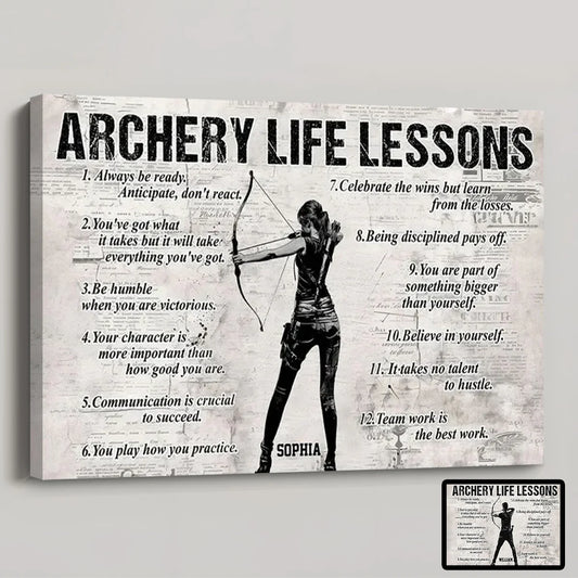 Personalized Archery Life Lessons Poster / Canvas - Gift For Archery Lovers