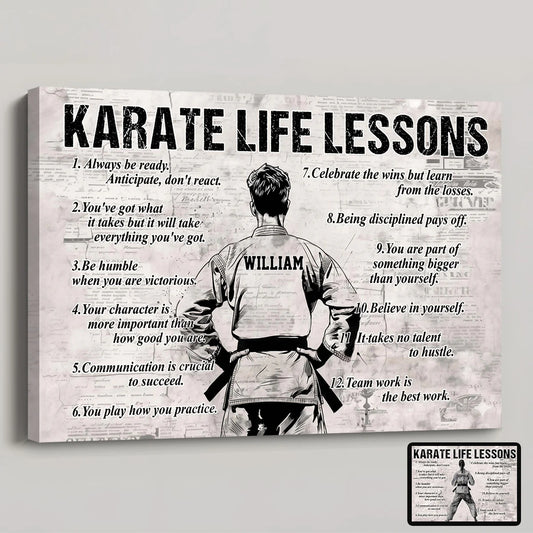 Personalized Karate Life Lessons Poster / Canvas - Gift For Karate Lovers