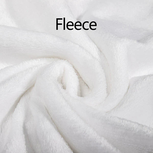 Blanket material and size view - Personalized Highland Cow Blanket