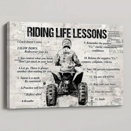 Personalized 4 Wheeler Riding Life Lessons Poster / Canvas - Gift For 4-Wheeler Riders