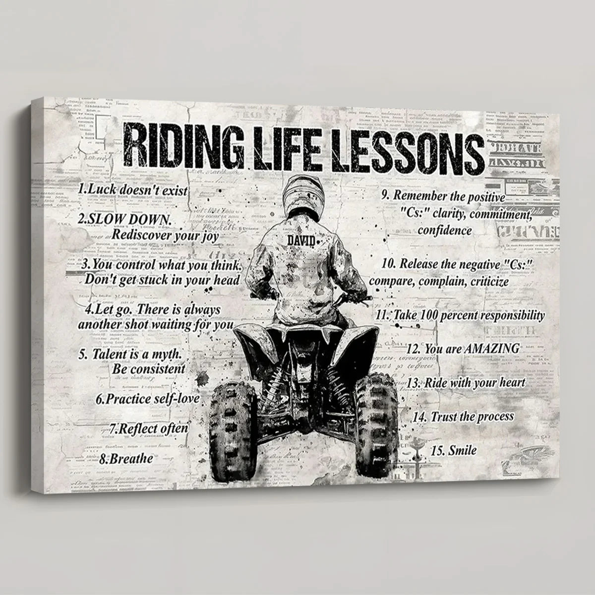 Personalized 4 Wheeler Riding Life Lessons Poster / Canvas - Gift For 4-Wheeler Riders