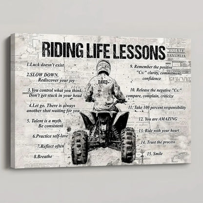 Personalized 4 Wheeler Riding Life Lessons Poster / Canvas - Gift For 4-Wheeler Riders