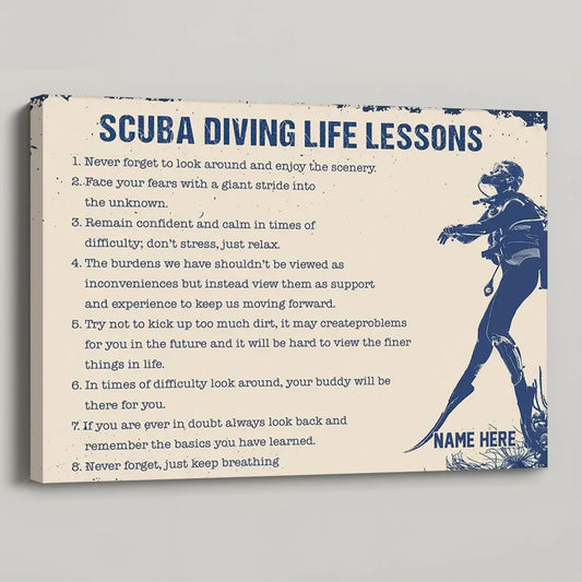 Personalized Scuba Diving Life Lessons Poster / Canvas - Gift For Diving Lovers