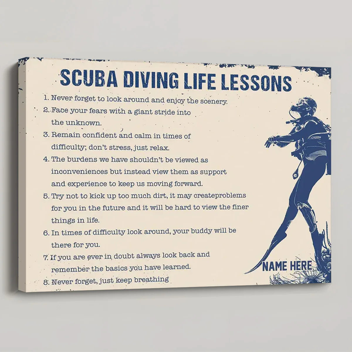 Personalized Scuba Diving Life Lessons Poster / Canvas - Gift For Diving Lovers