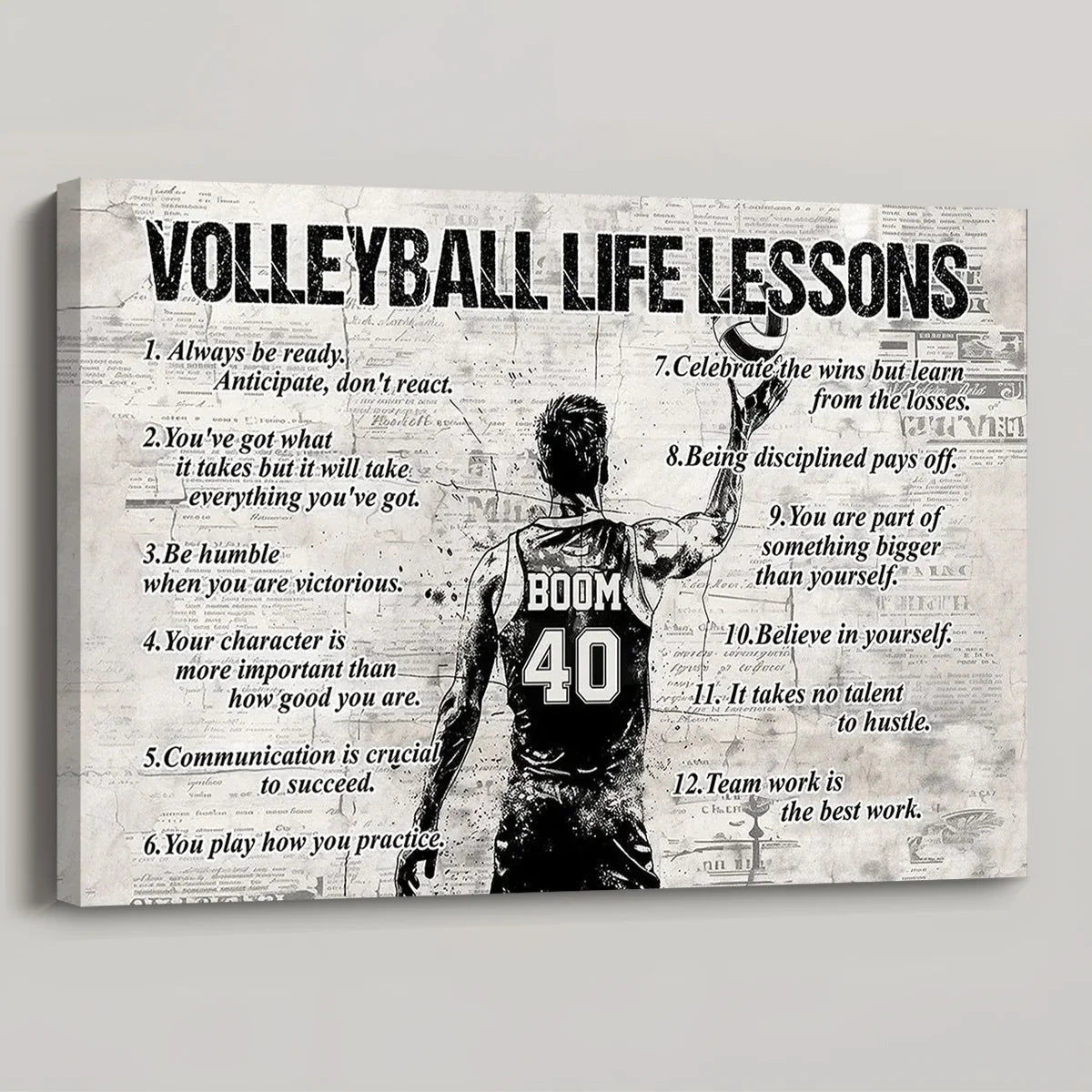 Volleyball Life Lessons - Personalized Custom Poster / Canvas