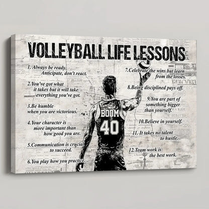 Volleyball Life Lessons - Personalized Custom Poster / Canvas