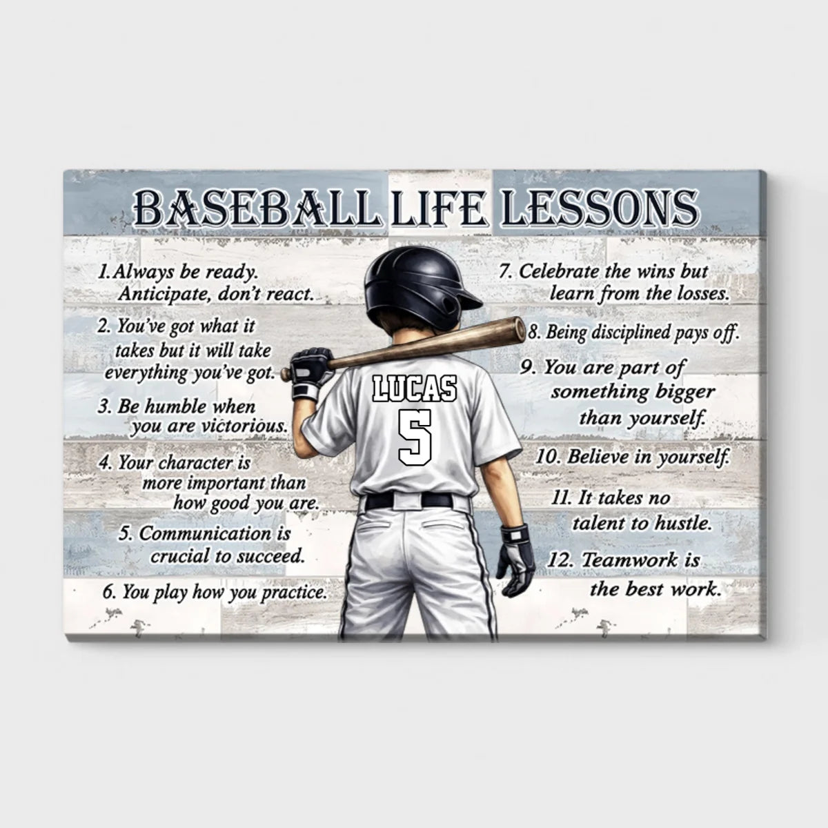 Personalized Baseball & Softball Life Lessons Poster / Canvas - Gift for Sports Families