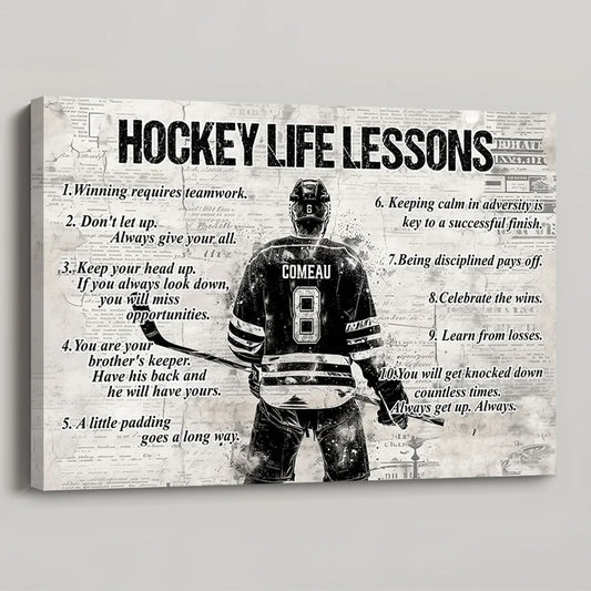 Hockey Life Lessons - Personalized Custom Poster / Canvas