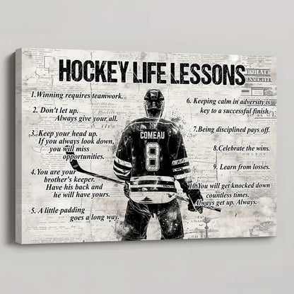 Hockey Life Lessons - Personalized Custom Poster / Canvas