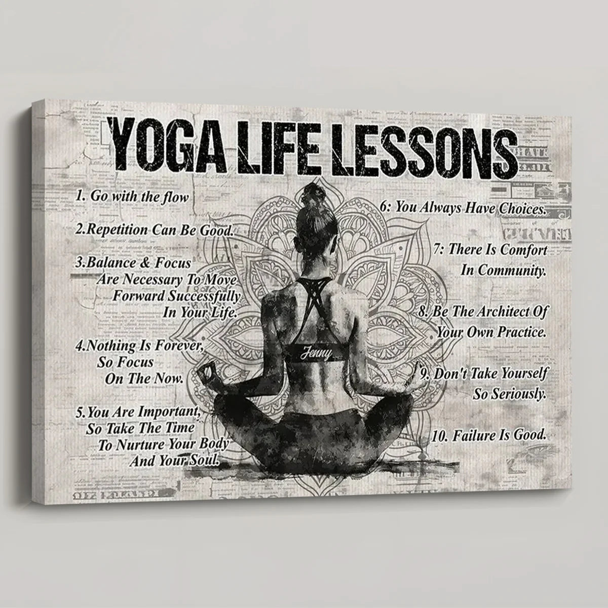 Personalized Yoga Life Lessons Poster / Canvas - Custom Gift For Yoga Lovers