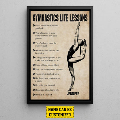 Personalized Gymnastics Life Lessons Poster / Canvas - Gift For Gymnastics Lovers
