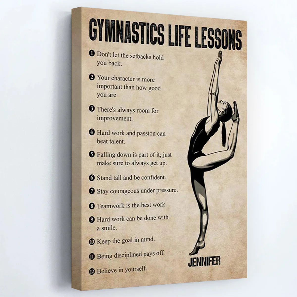 Personalized Gymnastics Life Lessons Poster / Canvas - Gift For Gymnastics Lovers